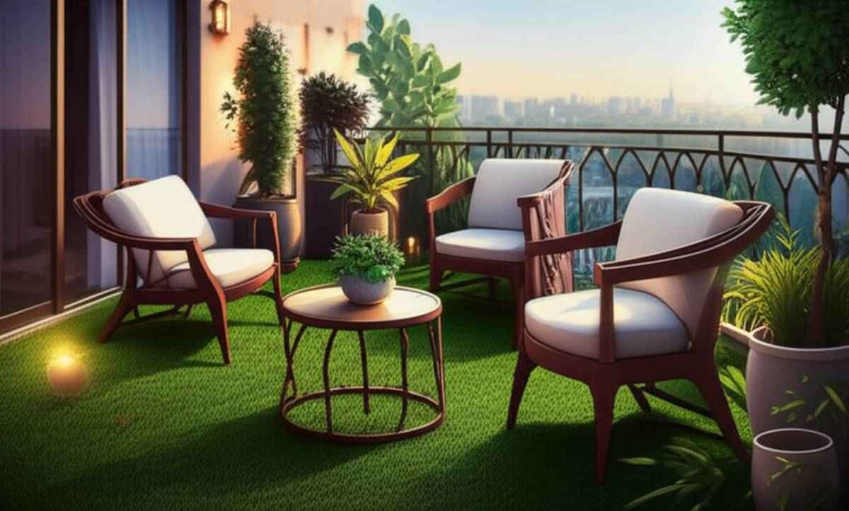 چمن مصنوعی بالکن